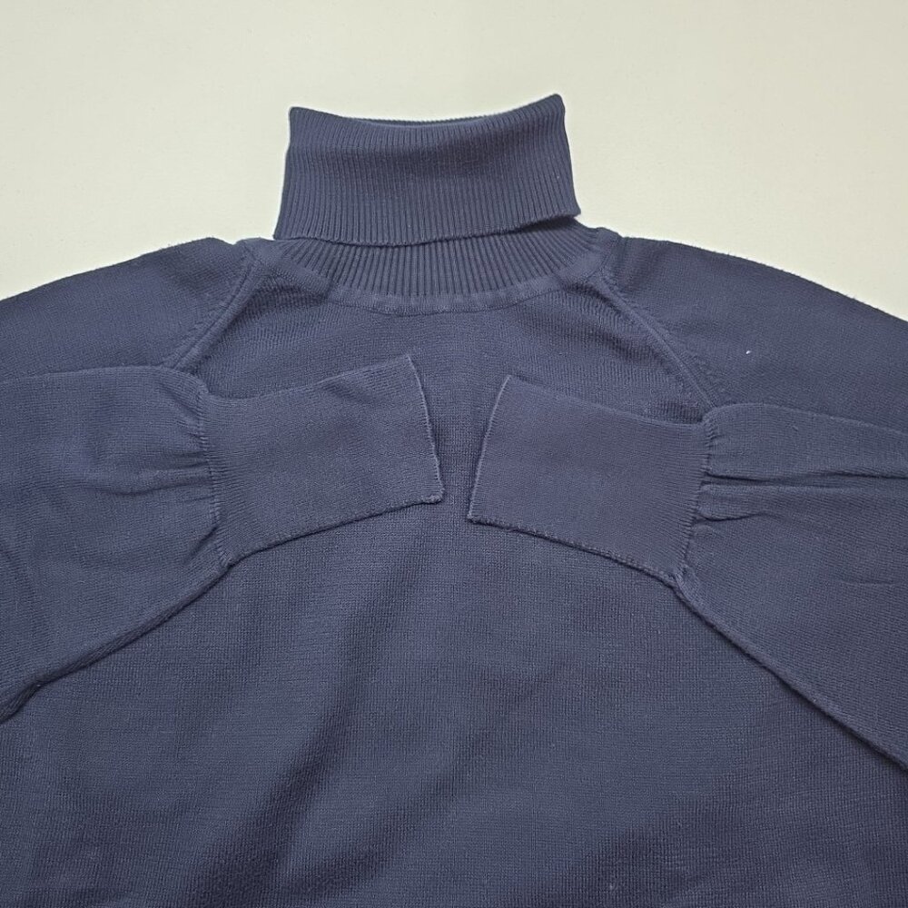 TTX Sea Island Cotton Turtle Neck Sweater Blue Made In USA Mens L Tactical NWOT